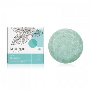 Натуральный твердый шампунь Sharme Hair Mint с тонизирующим эффектом, 50 г