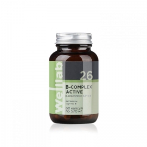 БАД с витаминами группы В Welllab В-COMPLEX ACTIVE, 60 капсул